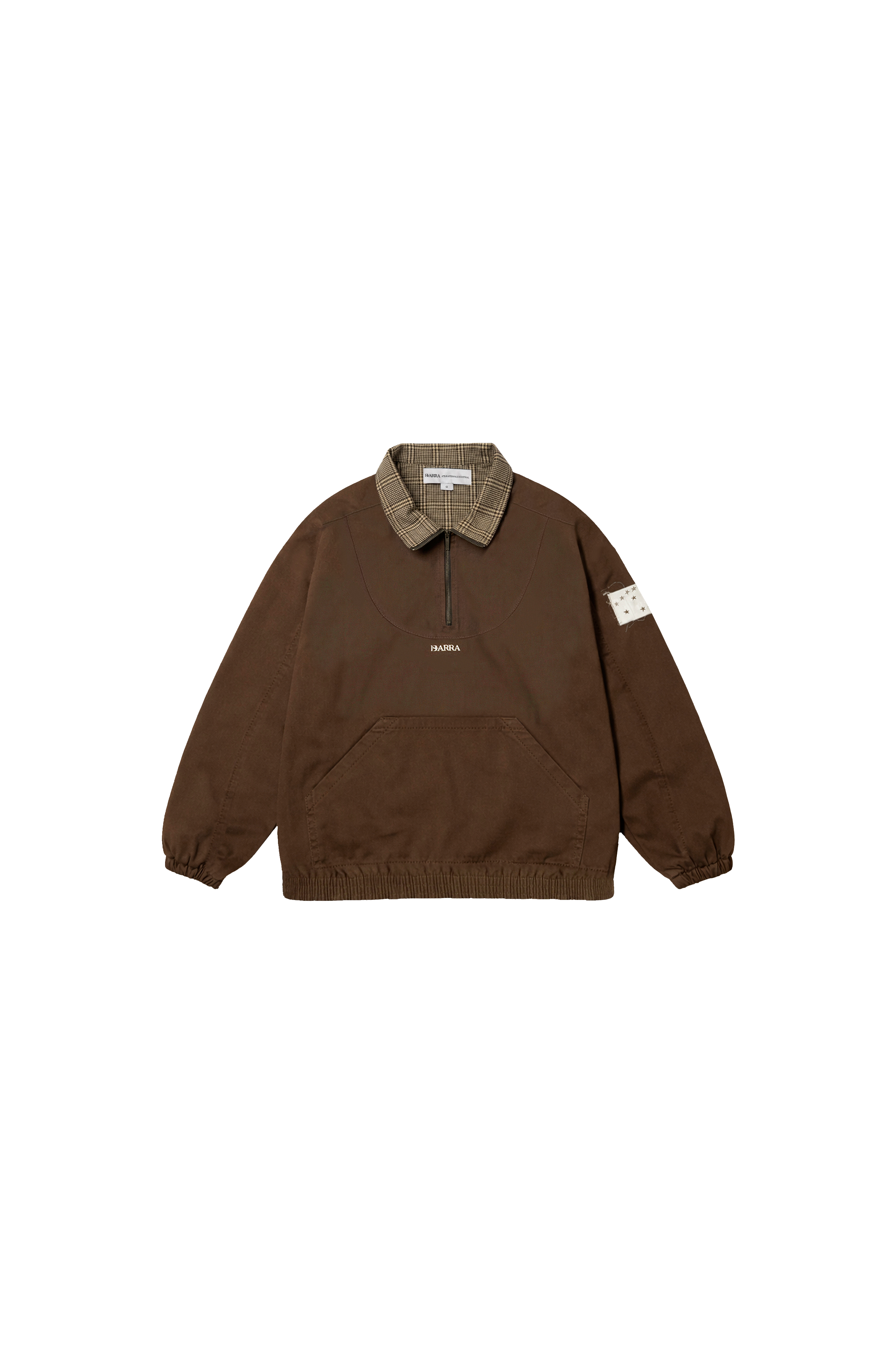 Agasalho Quarterzip "Barra Logo" Marrom