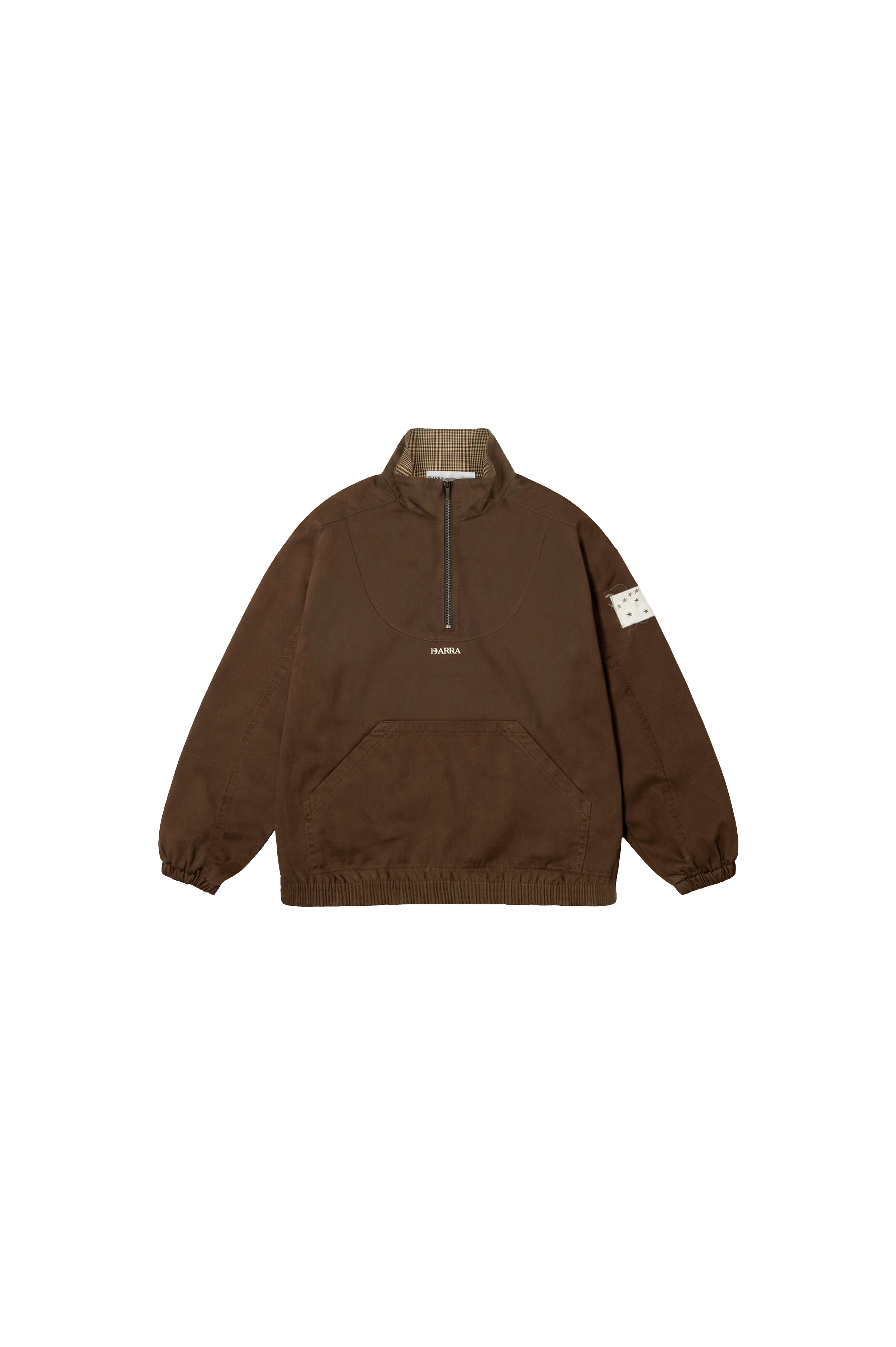 Agasalho Quarterzip "Barra Logo" Marrom