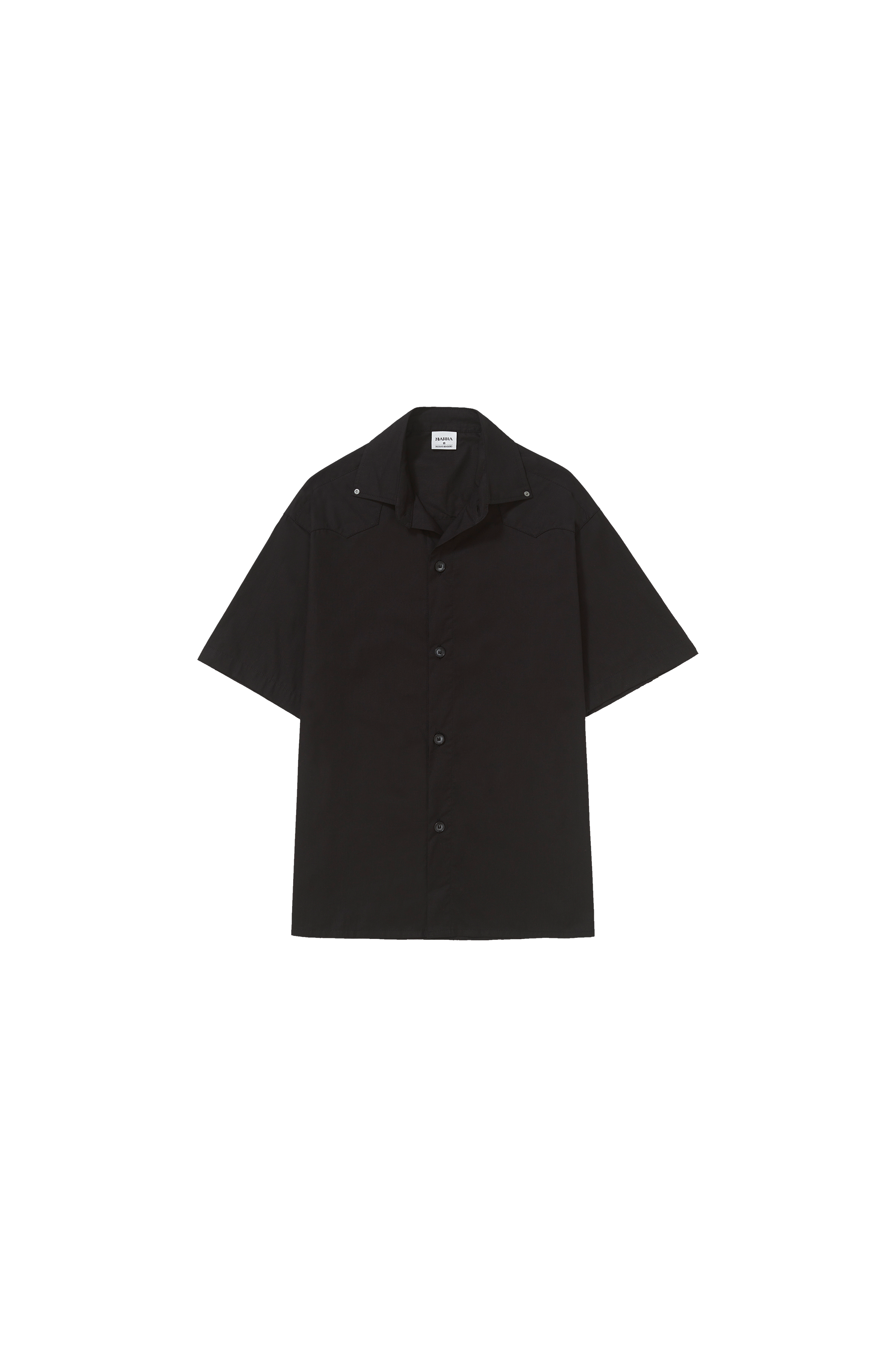 Camisa de Botão Clássica Preta
