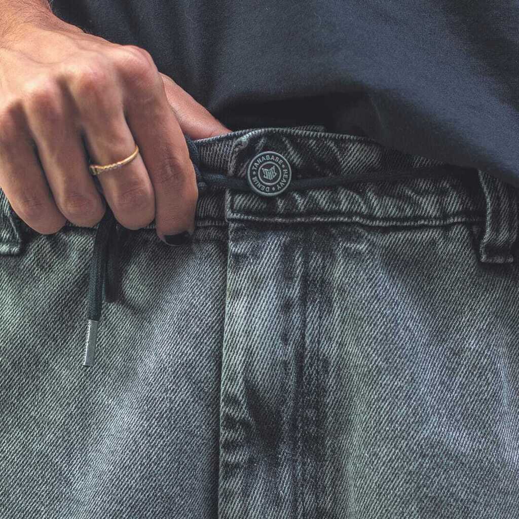 Storm Grey Baggy Jeans - TANABASE