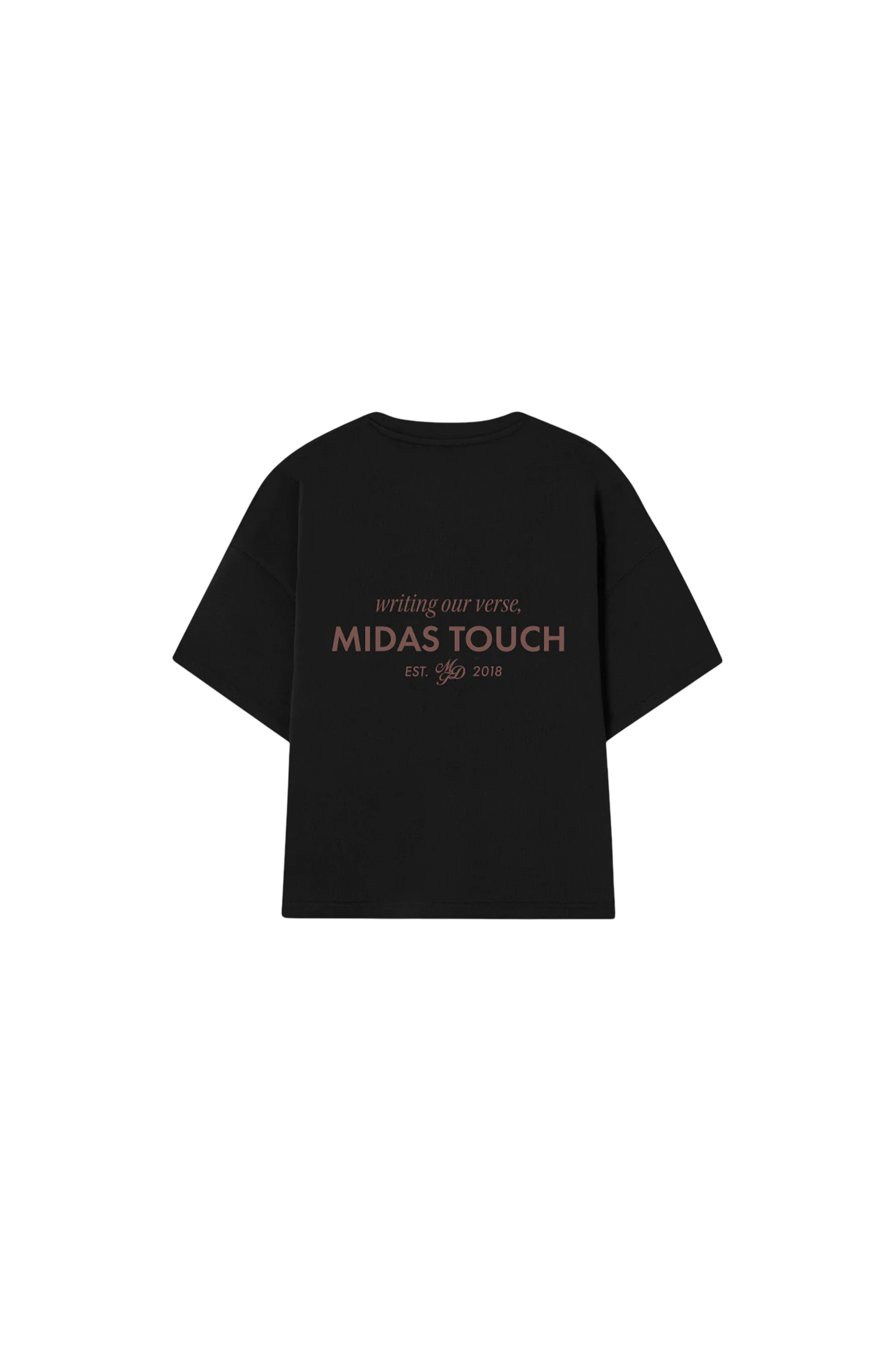 Basic Boxy T-shirt Preto - MIDAS TOUCH