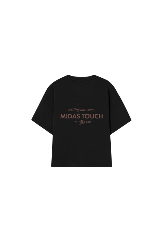 Basic Boxy T-shirt Preto - MIDAS TOUCH