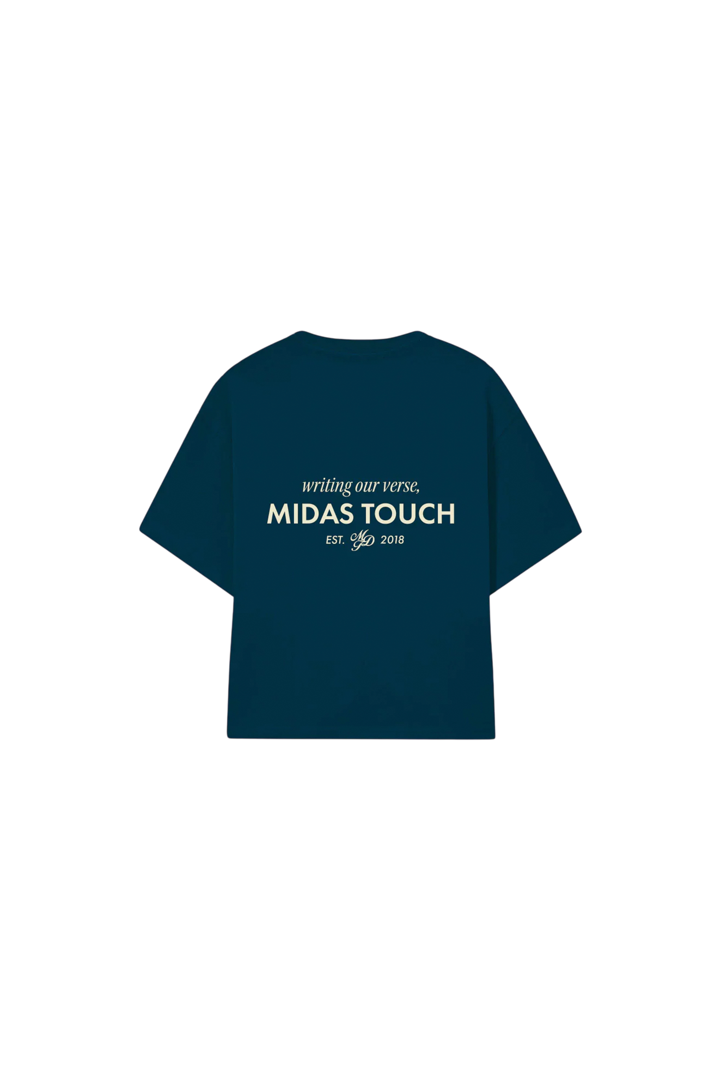 Basic Boxy T-shirt Navy - MIDAS TOUCH