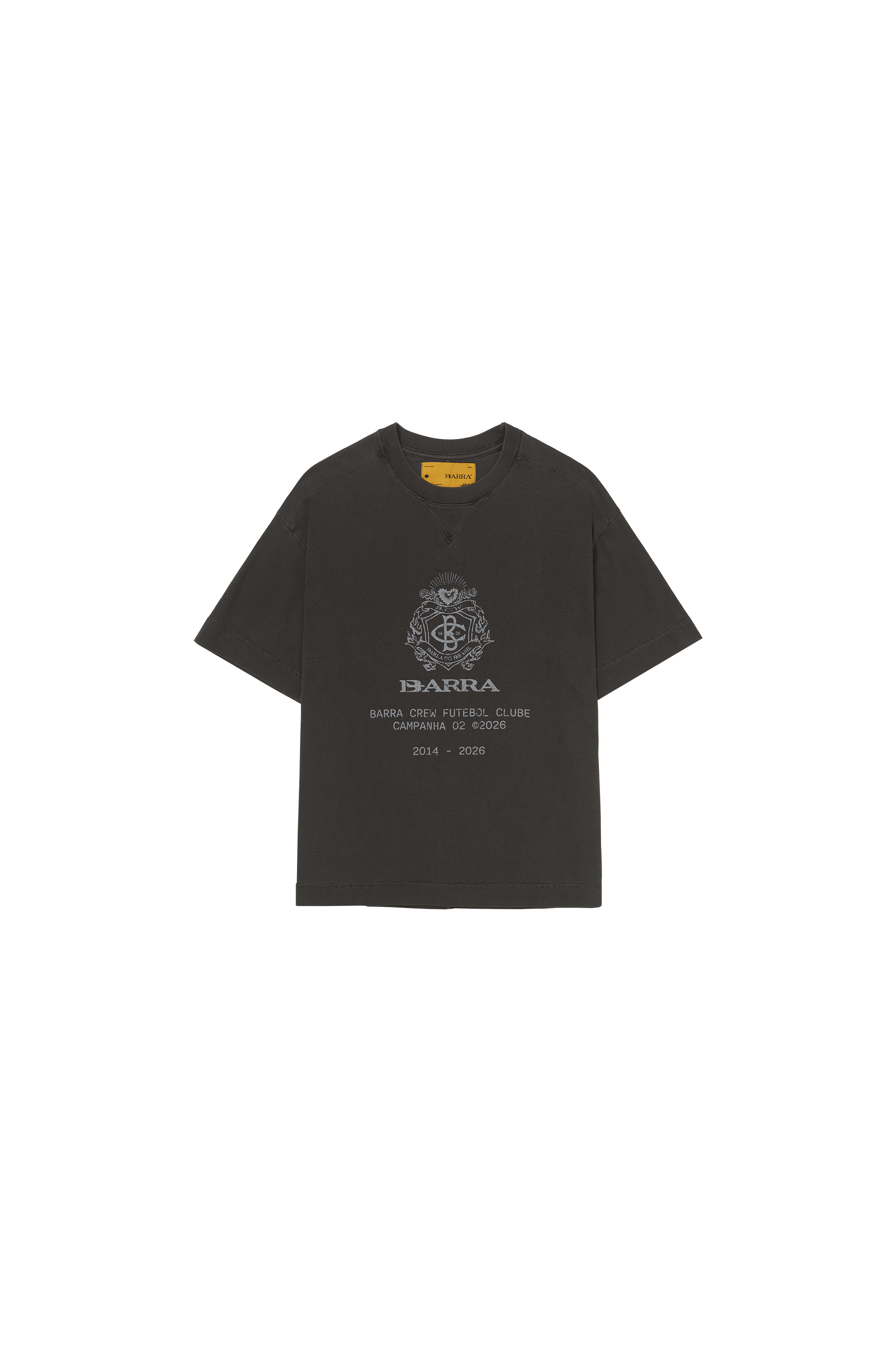 Camiseta "Brasão" Preta Estonada