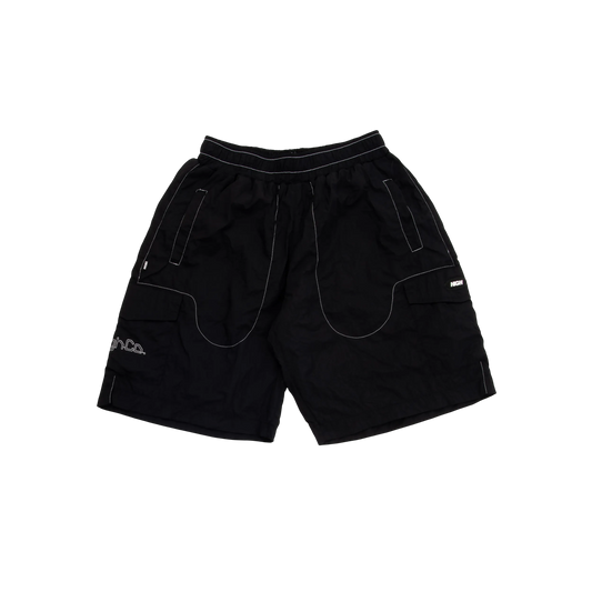 Backstitch Shorts Black - High