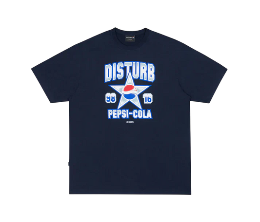 Cola Star Tee In Navy - Disturb
