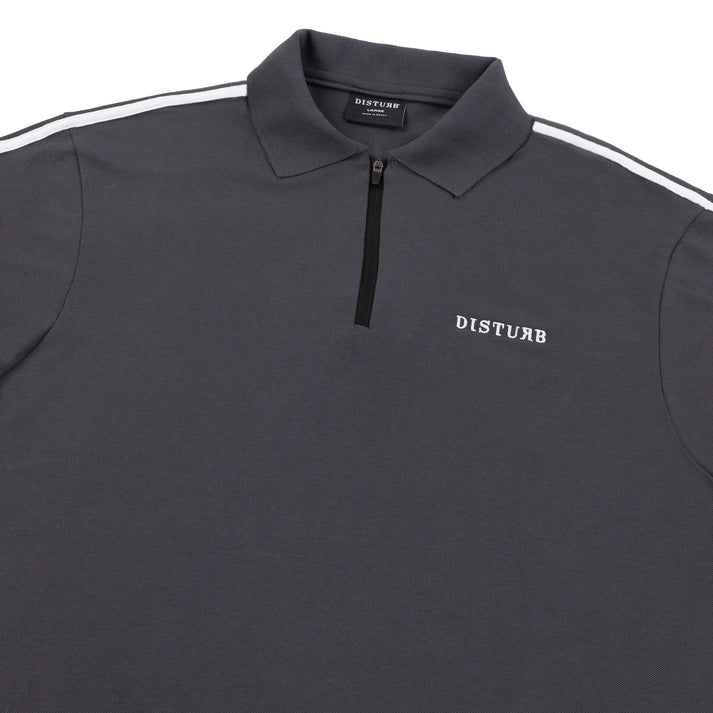 DSTRB Line Polo In Grey - DISTURB LTDA