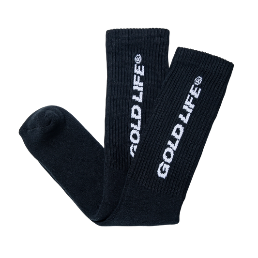 Meia Script Preta - GOLD LIFE