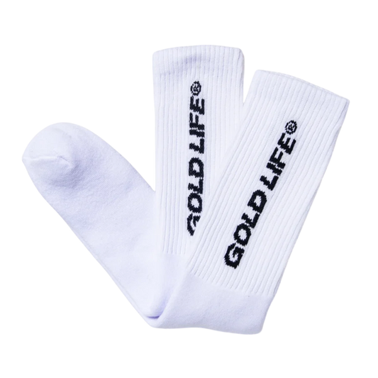 Meia Script Branca - GOLD LIFE