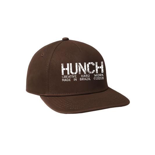 Boné 6 Panel Logo Script Brown - HUNCH