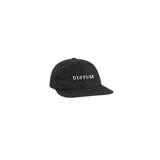 Logo Washed 6-Panel in Black - Disturb LTDA