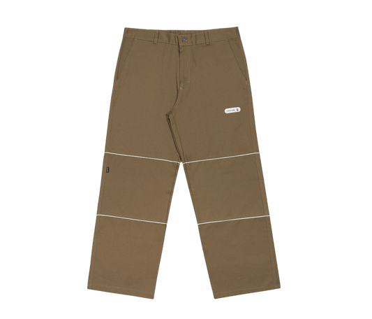 Minimal Twill Pants in Brown - Disturb