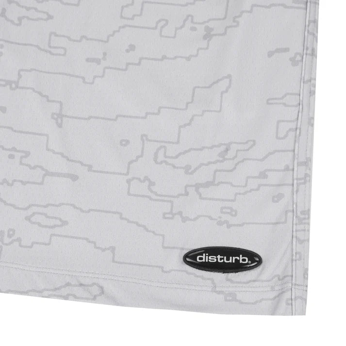 Outline Map Mesh Shorts in Grey - DISTURB LTDA