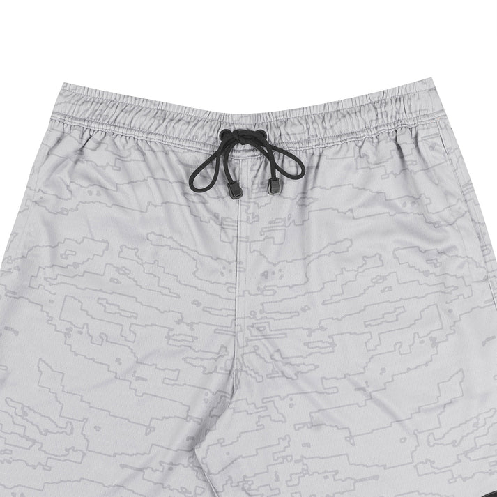 Outline Map Mesh Shorts in Grey - DISTURB LTDA