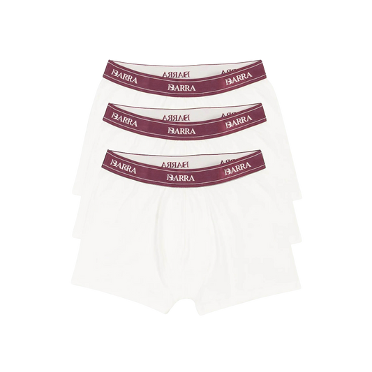 Pack Cueca Boxer Barra Logo Bordô - BARRA
