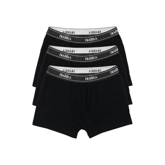 Pack Cueca Boxer Barra Logo Preta - BARRA