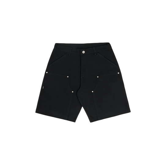 Rivet Twill Shorts in Black - Disturb