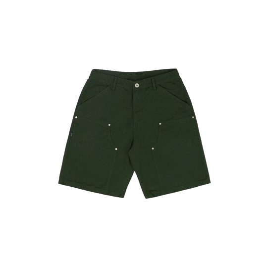 Rivet Twill Shorts in Green - Disturb