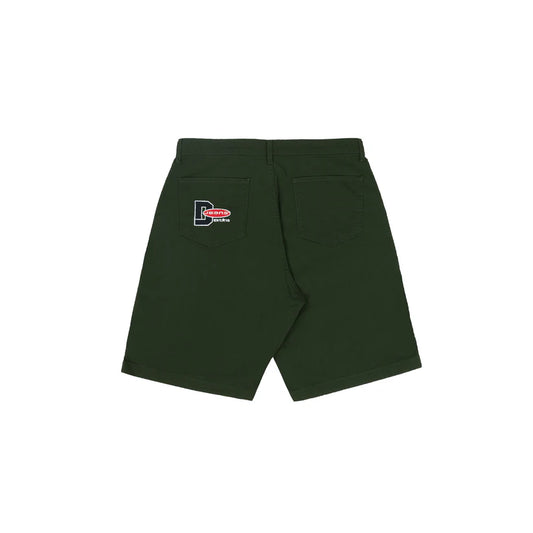 Rivet Twill Shorts in Green - Disturb