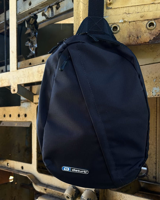 Hardware Ripstop Sling Bag In Black - Disturb