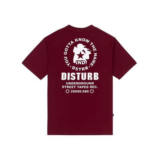 Street Tapes T-Shirt in Burgundy – Disturb LTDA