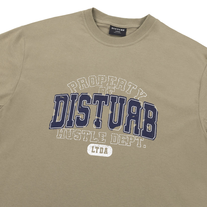 Hustle Dpt T-Shirt Beige - DISTURB LTDA