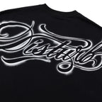 T-shirt Script Stencil Black