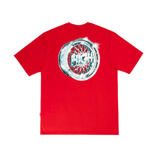 Tee Wheelt White Red - High