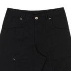 Wide Twill Shorts in Black - DISTURB LTDA