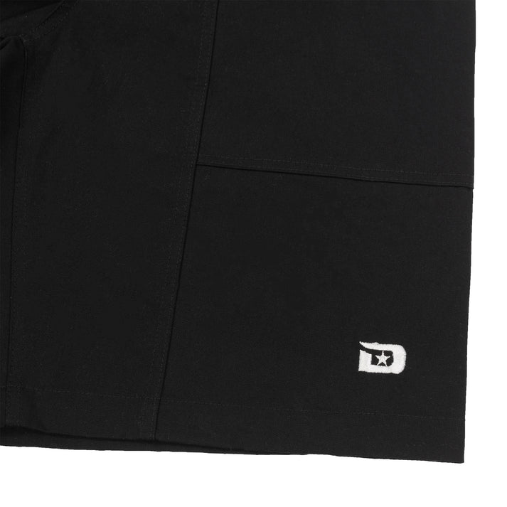 Wide Twill Shorts in Black - DISTURB LTDA