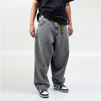 Storm Grey Baggy Jeans - TANABASE