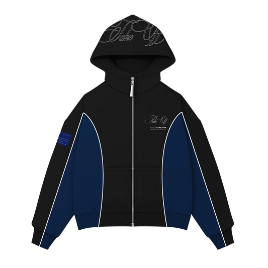 Layer Black Zip Hoodie - TAKE-OFF