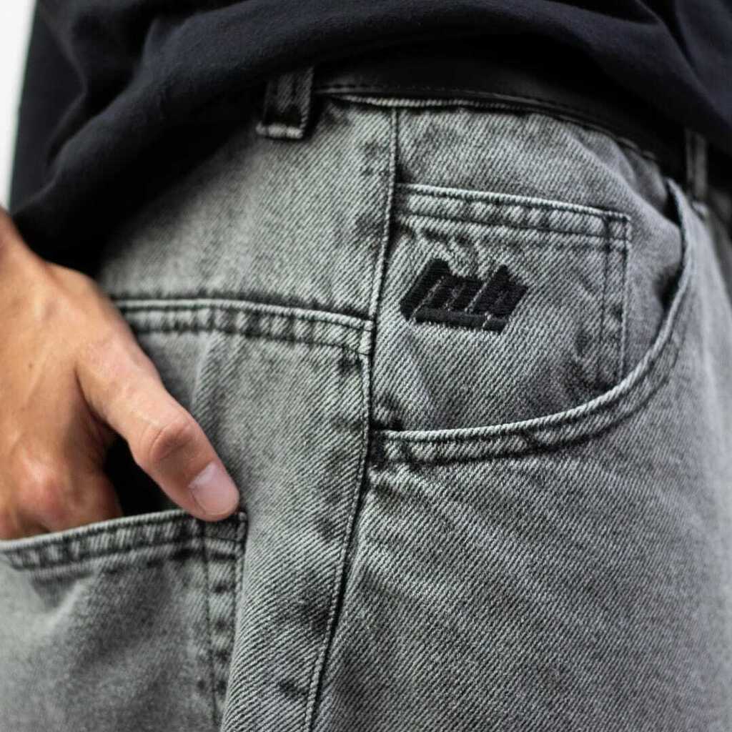 Storm Grey Baggy Jeans - TANABASE