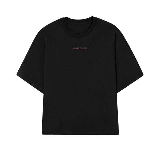 Basic Boxy T-shirt Preto - MIDAS TOUCH