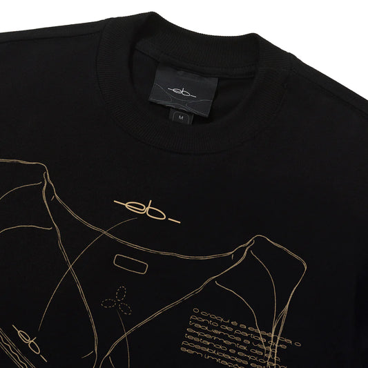 Camiseta Over "Croqui 2" Preta - Elo em Comum