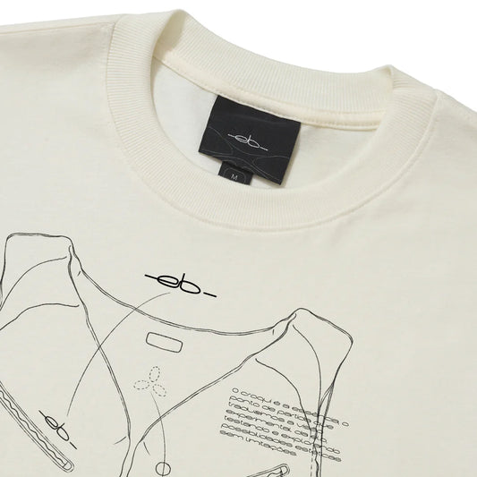 Camiseta Over "Croqui 2" Offwhite - Elo em Comum
