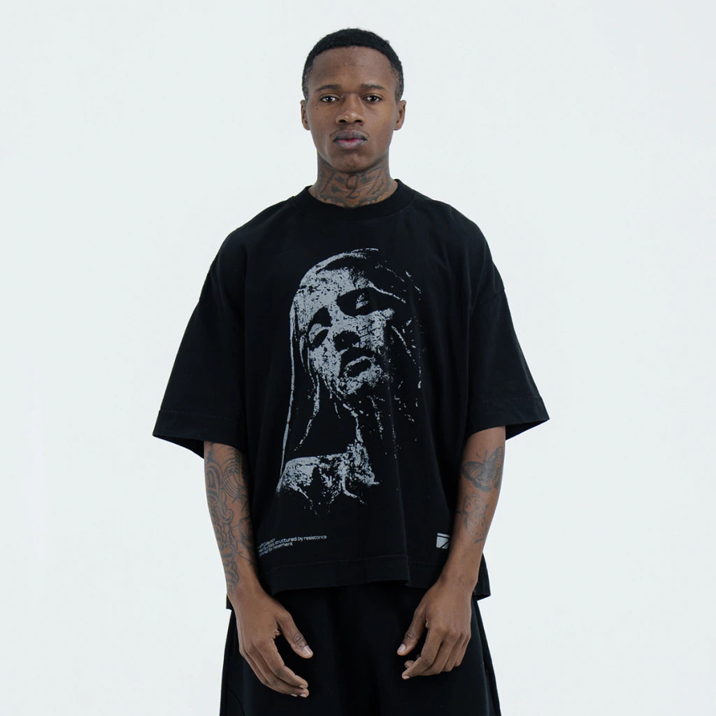 Creed Black Boxy Tee