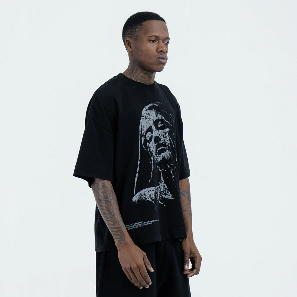 Creed Black Boxy Tee