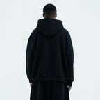 Double Layer Black Hoodie