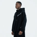 Double Layer Black Hoodie