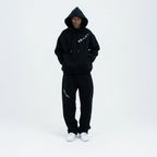 Double Layer Black Hoodie