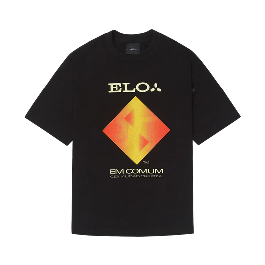 Camiseta Regular "Sony" Preta - Elo em Comum