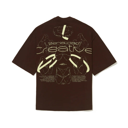 Camiseta Over "Croqui 2" Marrom - Elo em Comum
