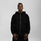 Essential Black Zip Hoodie - QUIET