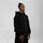 Essential Black Zip Hoodie - QUIET