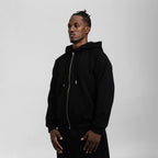 Essential Black Zip Hoodie - QUIET
