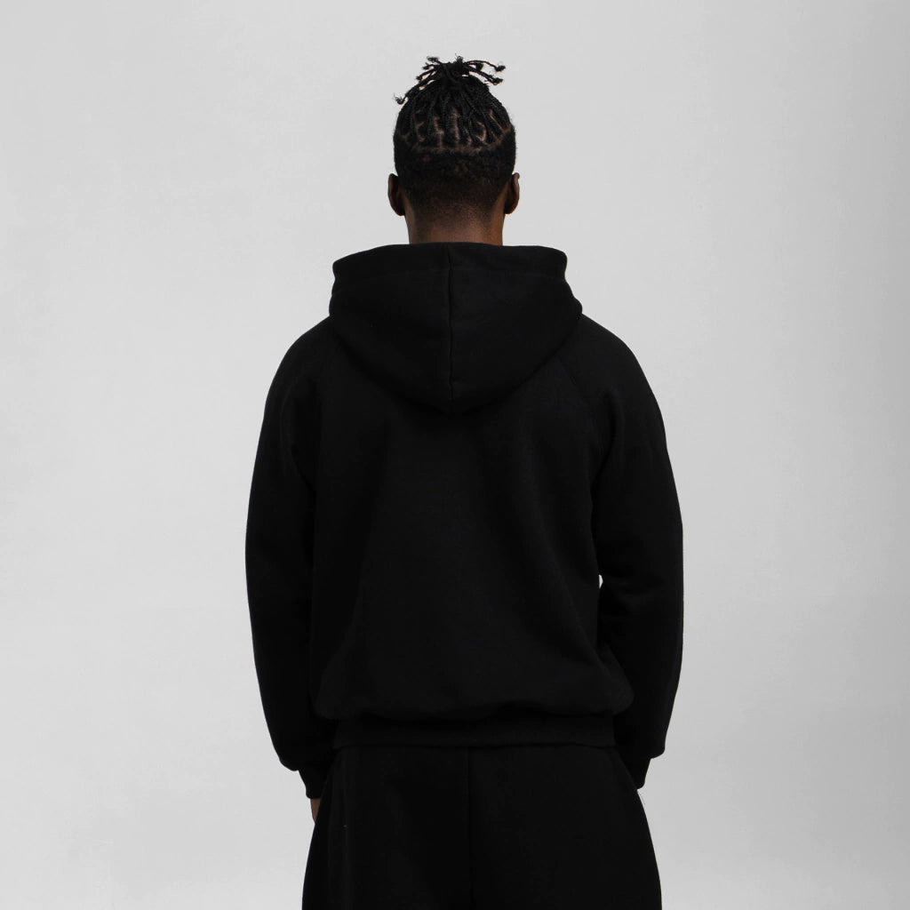 Essential Black Zip Hoodie - QUIET