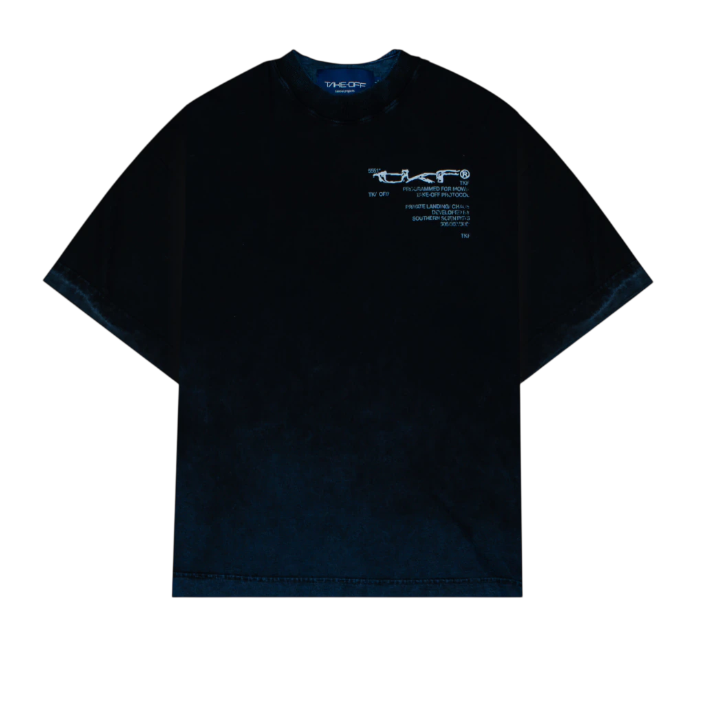 Faded Black/Blue Boxy Tee