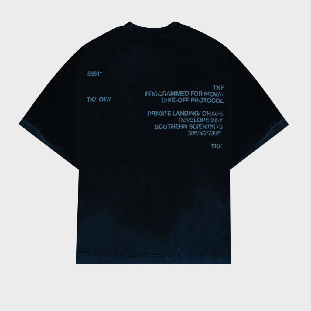 Faded Black/Blue Boxy Tee