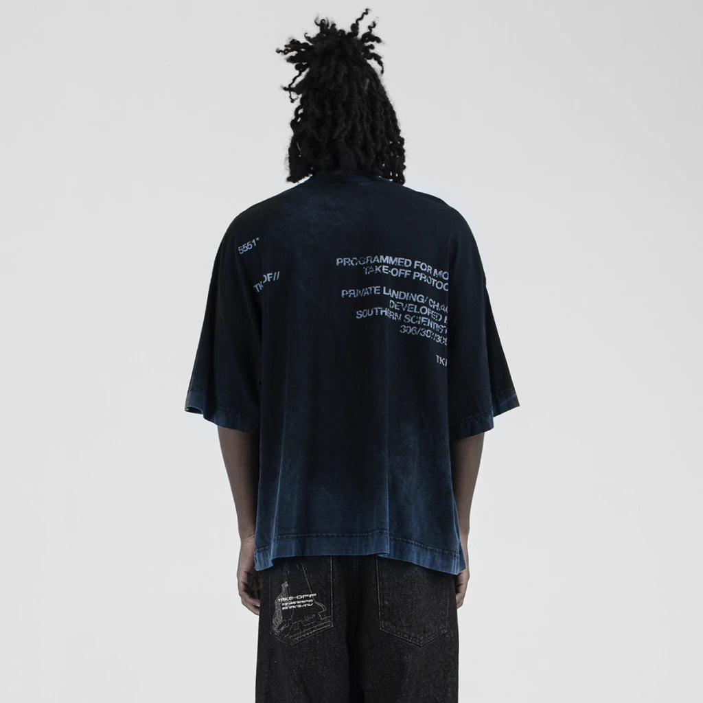 Faded Black/Blue Boxy Tee